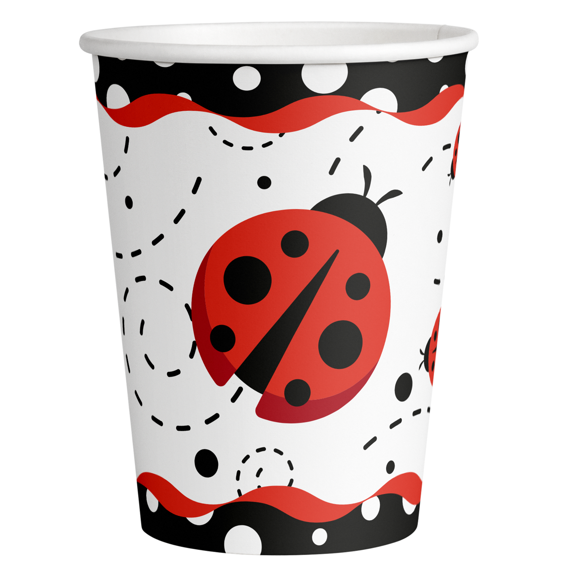 8 VASOS 250 ML LADYBUG FANCY