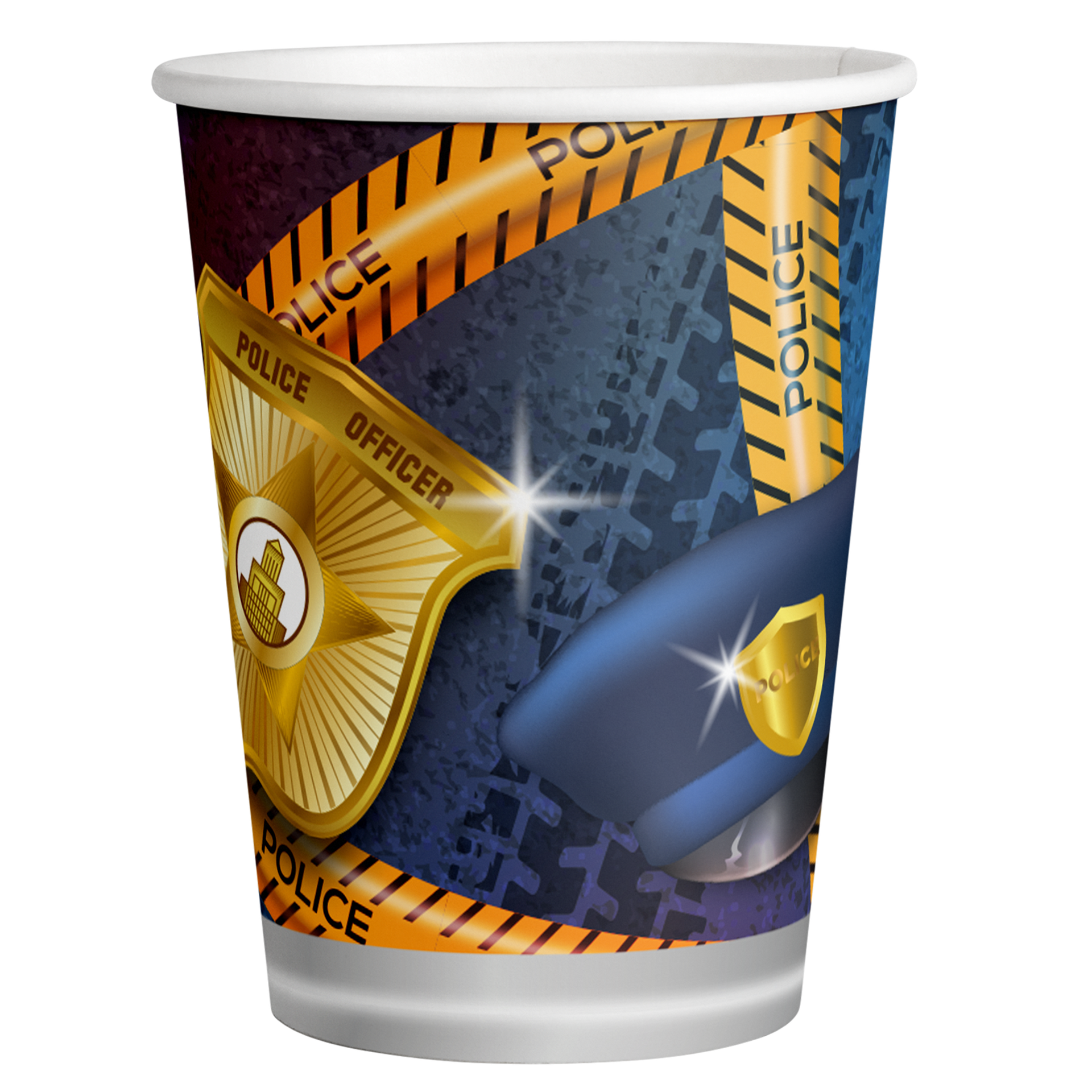 8 VASOS 250 ML POLICE PARTY