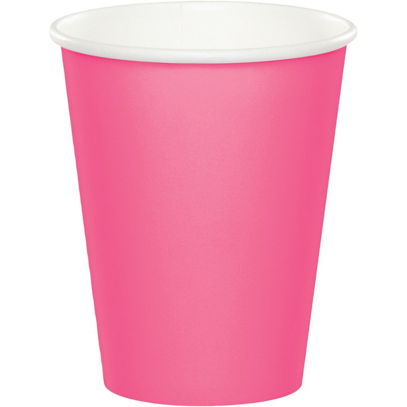 8 VASOS DE PAPEL 250 ML CANDY PINK