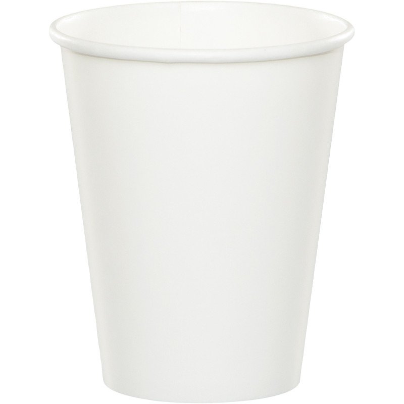 8 VASOS DE PAPEL 250 ML WHITE