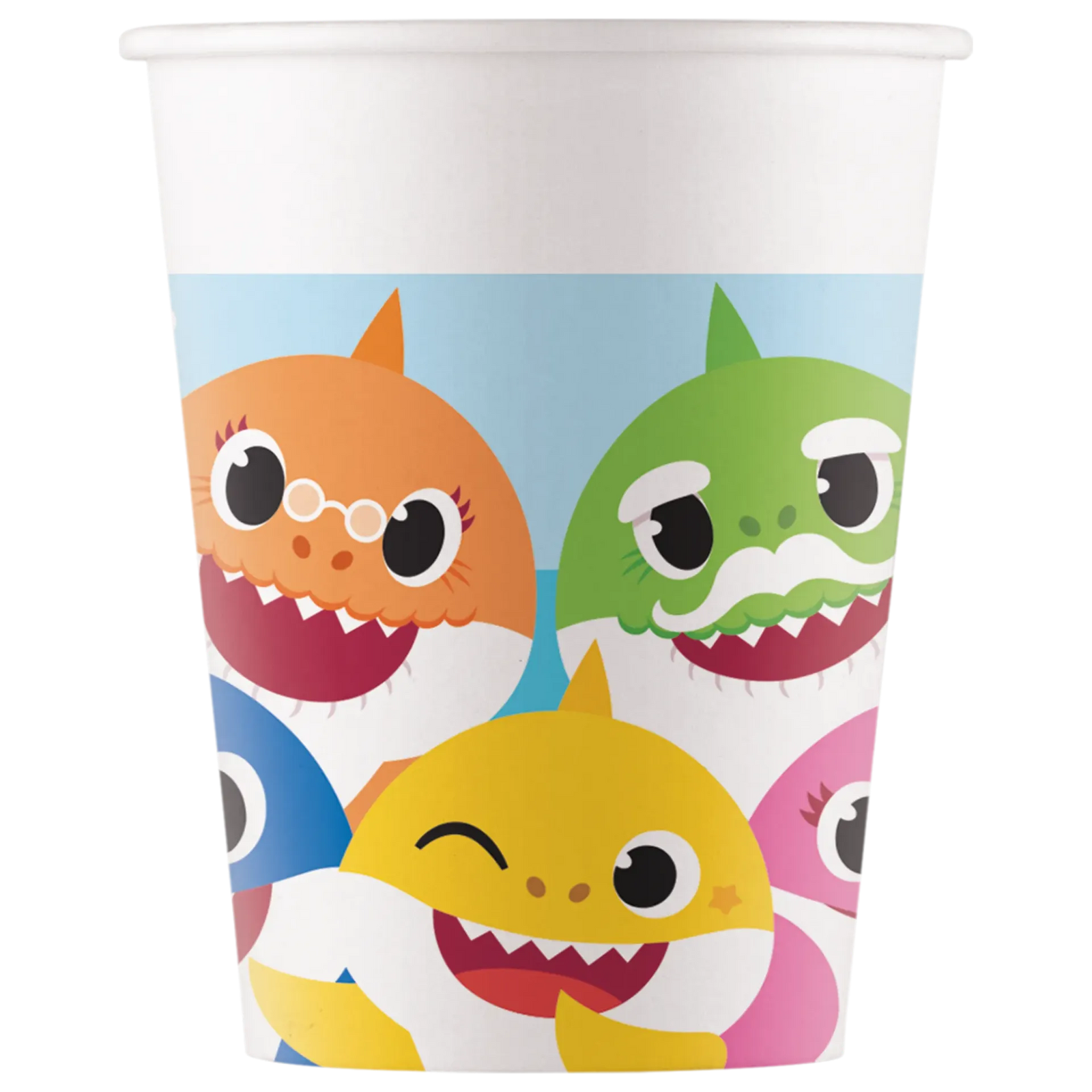 8 BICCHIERI DI CARTA BABY SHARK