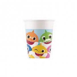 8 VASOS DE PAPEL BABY SHARK