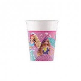 8 GOBELETS EN PAPIER BARBIE