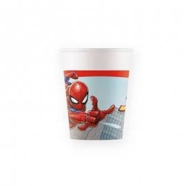 8 VASOS DE PAPEL SPIDERMAN