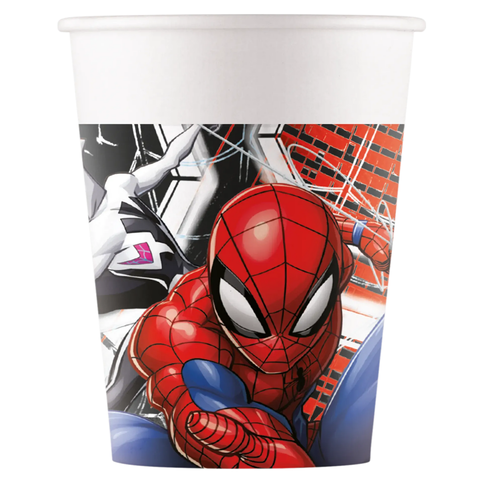 8 VASOS DE PAPEL SPIDERMAN WEB