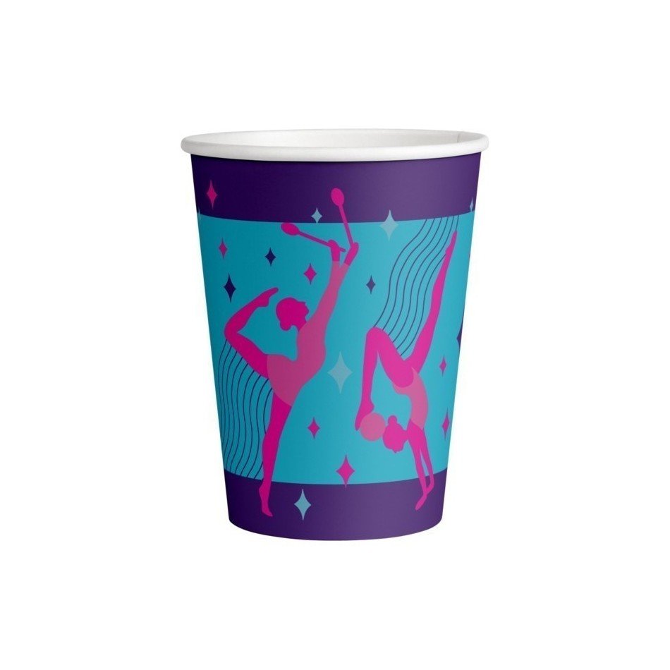 8 Vasos 250 ml GYMNASTICS PARTY