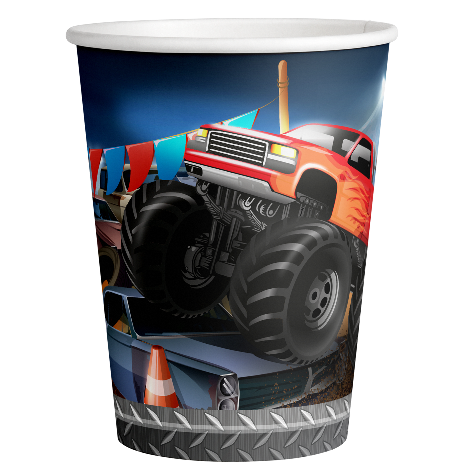 8 Vasos Monster Truck Rally 250 ml