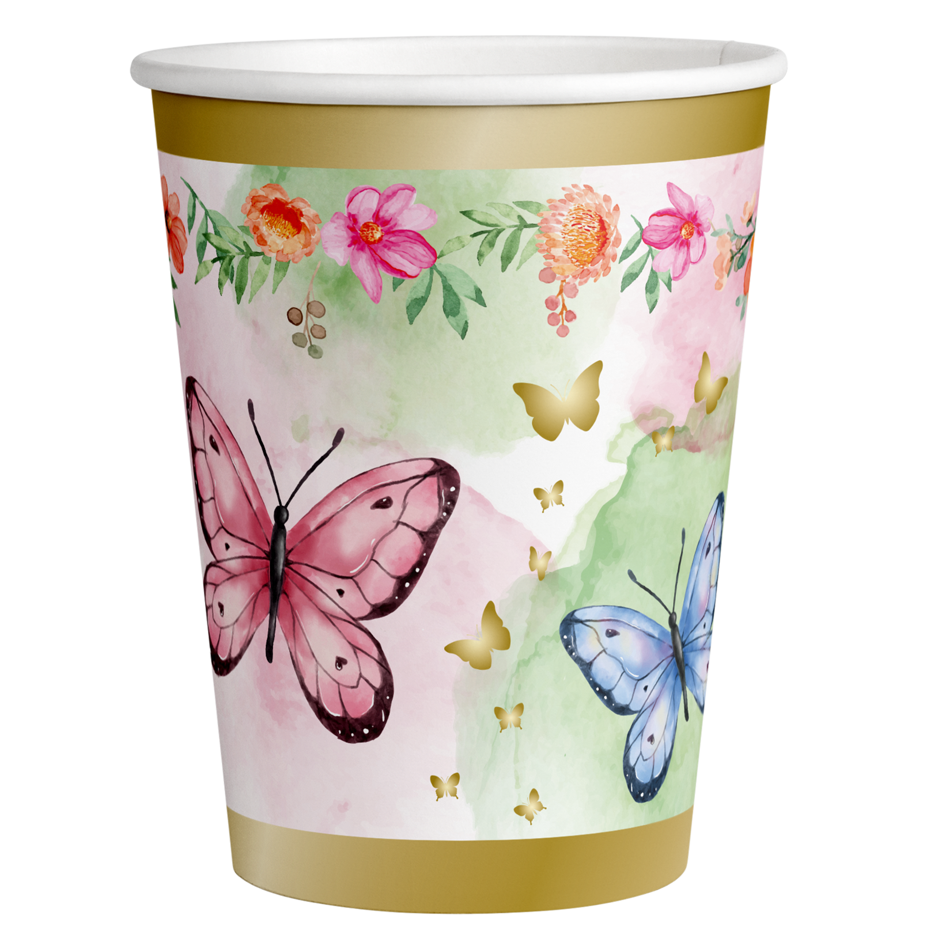 8 Vasos Butterfly Shimmer 250 ml