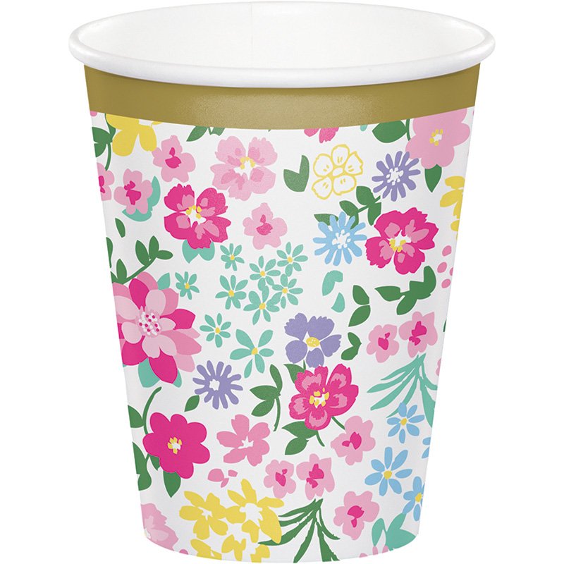 8 Vasos Floral Tea Party 250 ml