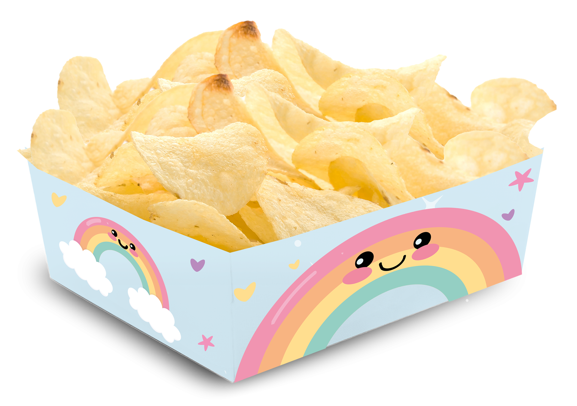 BANDEJA RAINBOW PARTY 15 X 11 X 6 CM