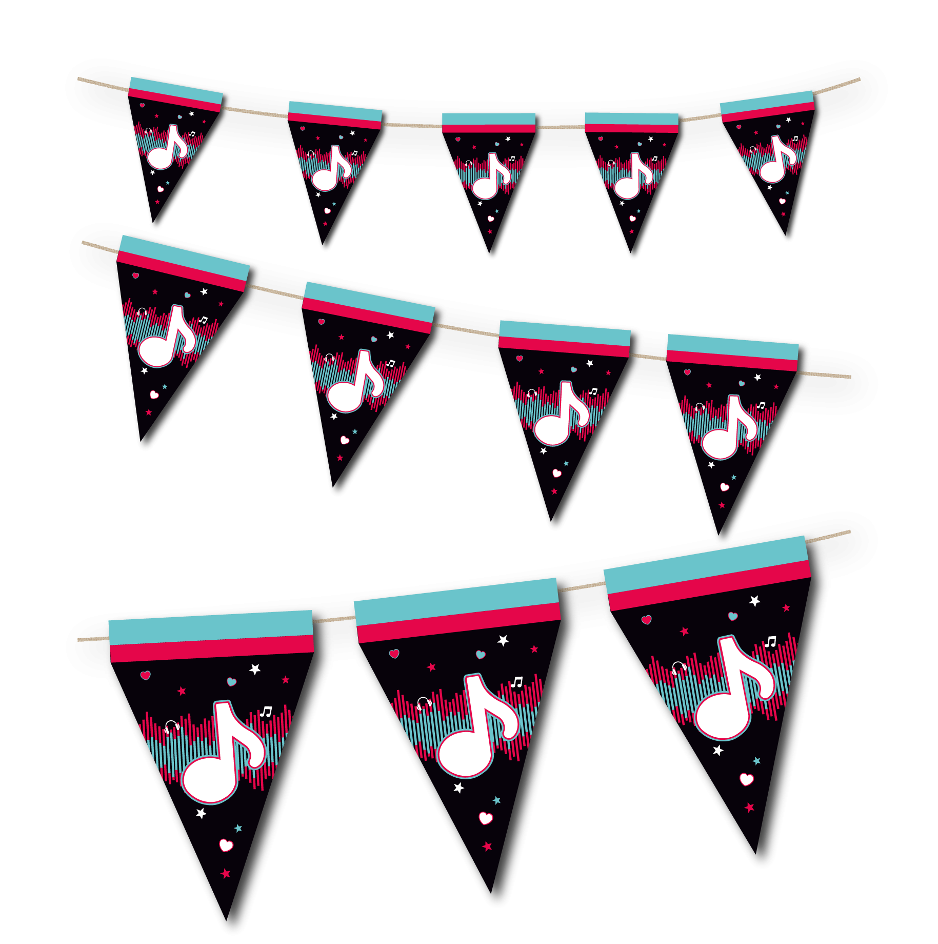 Banderin Dance Party 3 metros