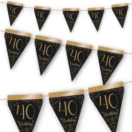 Elegante gagliardetto nero 40 anni