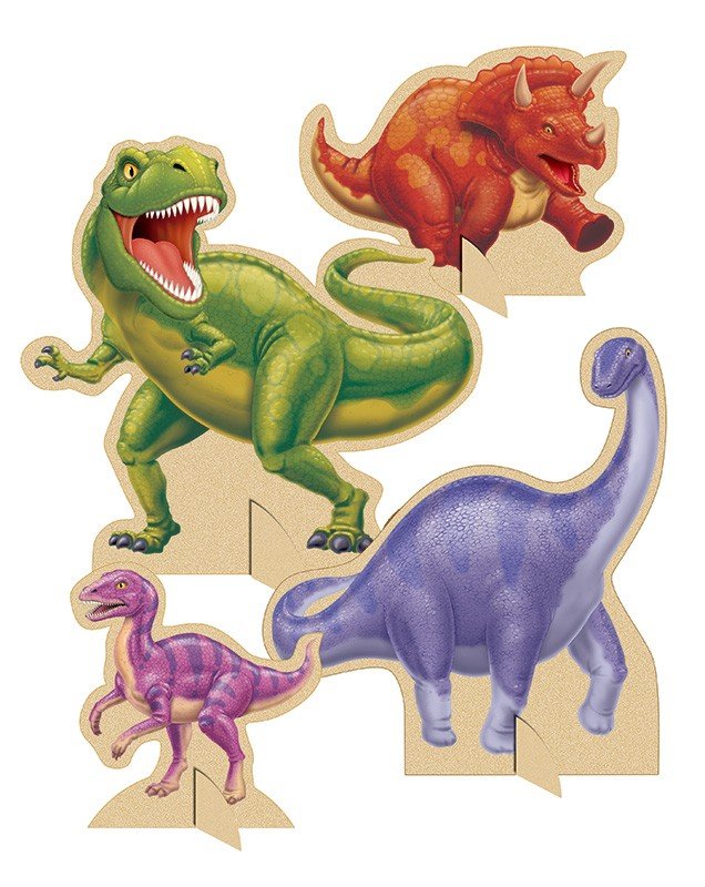CENTRO DE MESA (4 FIGURAS) JURASIC DINO
