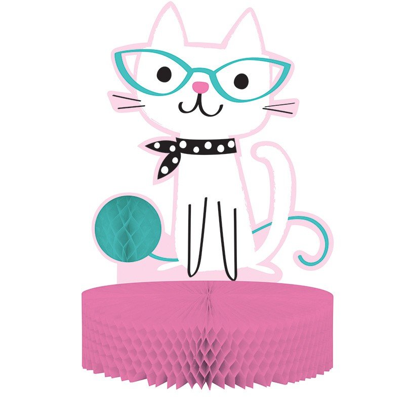 CENTRO DE MESA 29 x 23 CM CATS PARTY