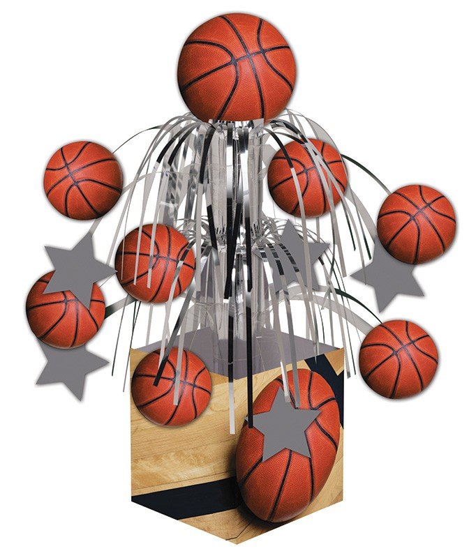 CENTRO DE MESA CASCADA 30 CM SPORTS FANATIC BASKETBALL