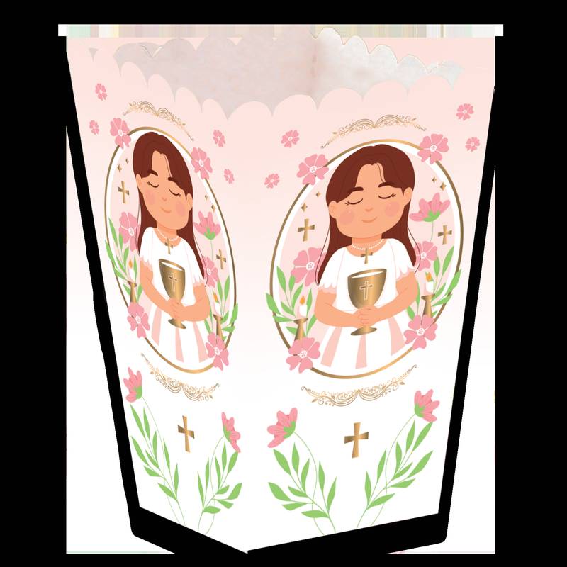 Cajita Alta Comunión Girl 5 x 5 x 12 cm