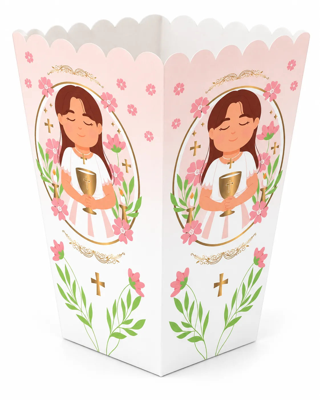 Boîte de première communion pour fille 5 x 5 x 12 cm