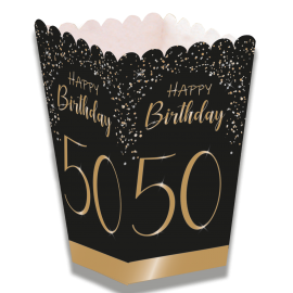 Elegante scatola alta nera 50 anni