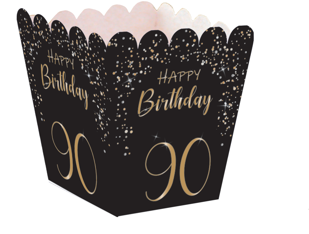 Cajita Baja Elegant Negro 90 Años