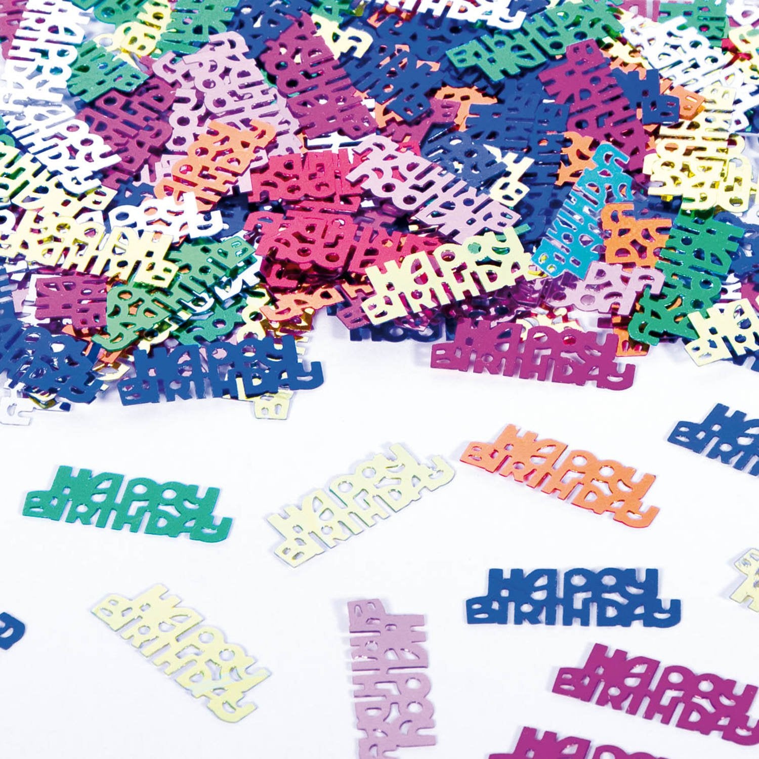 Confettis multicolores « Joyeux anniversaire »