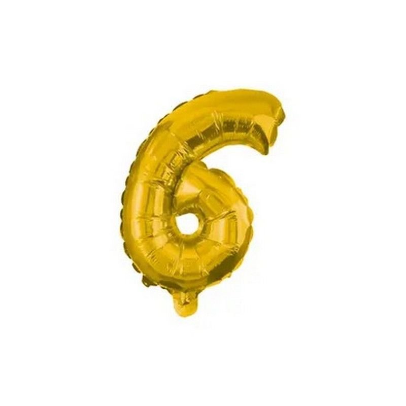 PALLONCINO ORO NUMERO 6, 32 CM