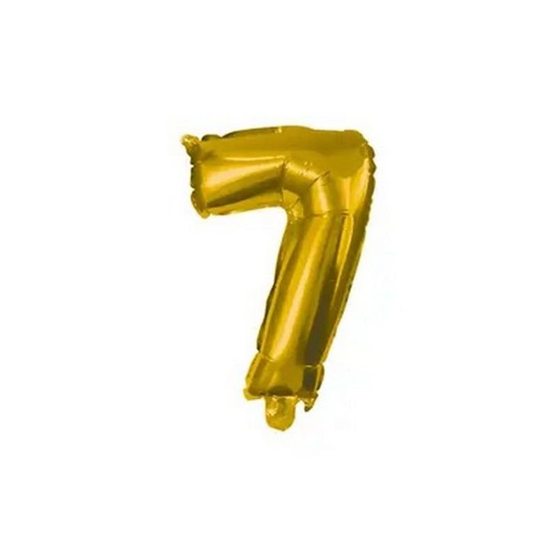 PALLONCINO ORO NUMERO 7, 32 CM