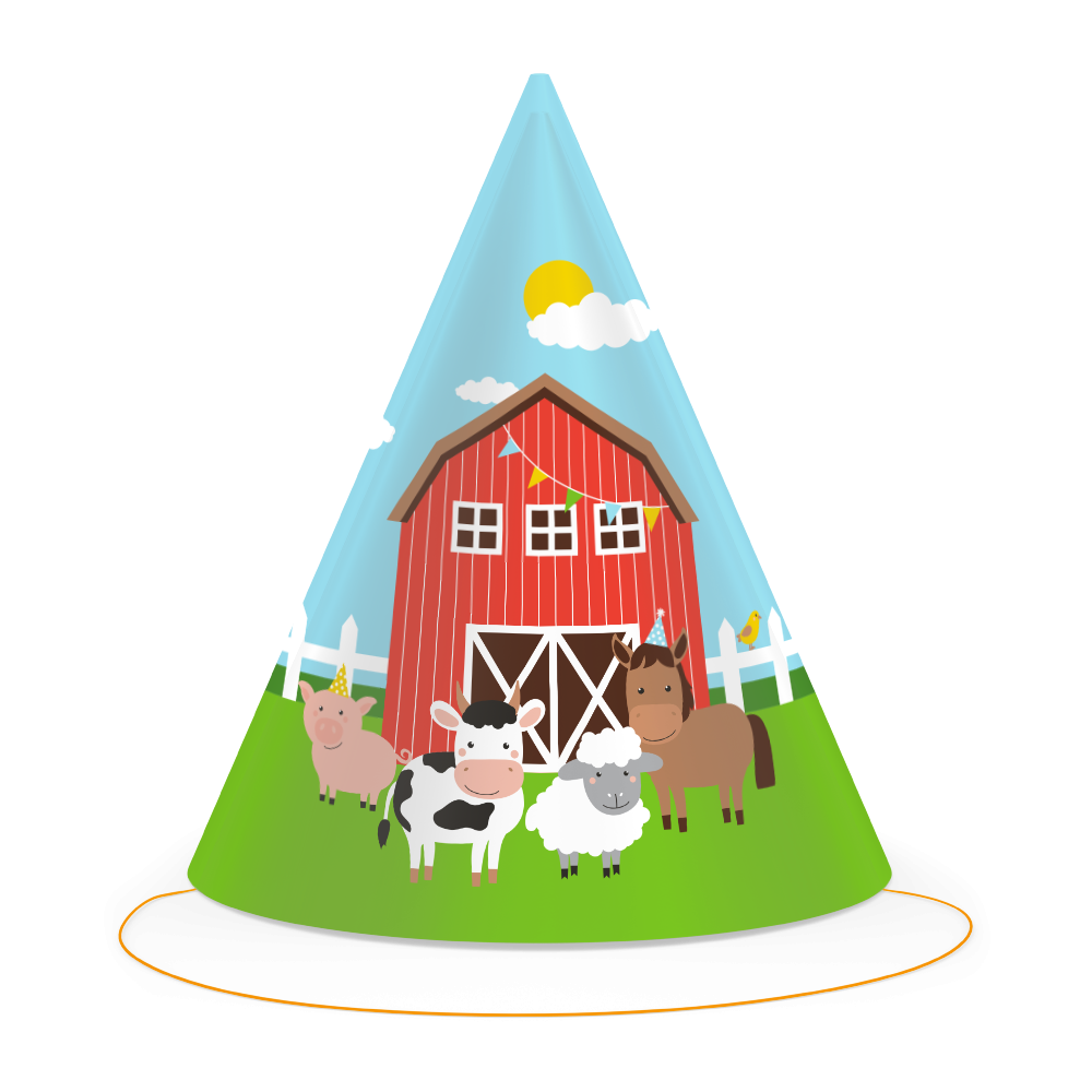 6 Gorros FARM ANIMALS