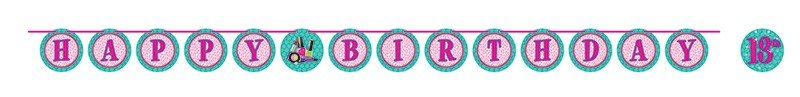 GUIRLANDE JOYEUX ANNIVERSAIRE 300 CM SPARKLE SPA PARTY !