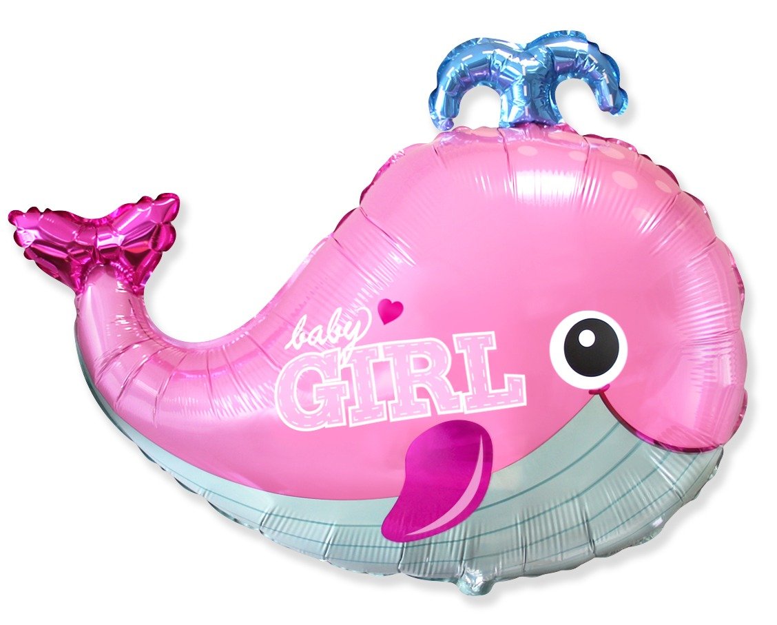 Globo Ballena Baby Girl 86 x 66 cm