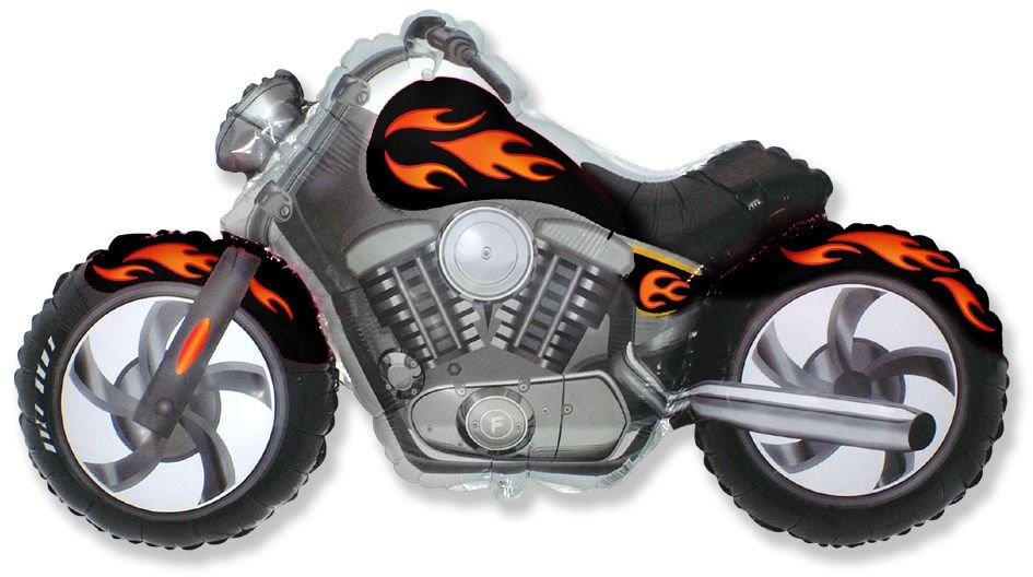 Globo Custom Moto Negra 115 x 57 cm