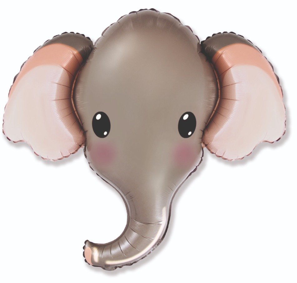 Globo Elefante Cabeza Gris 99 x 81 cm