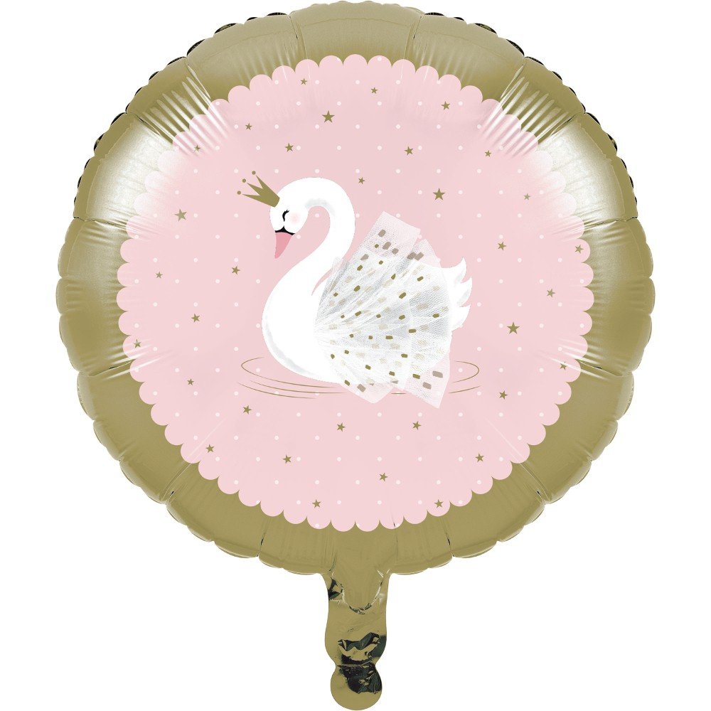 Palloncino in foil 45 cm STYLISH SWAN PARTY