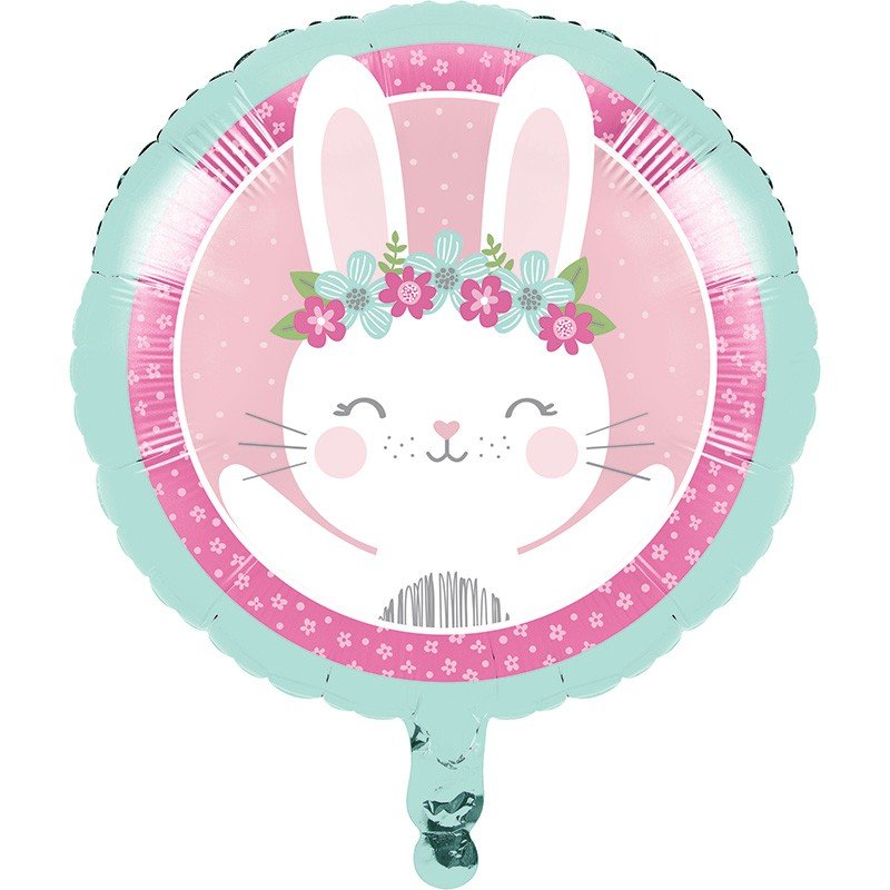 Globo Foil 46 cm 1ST BDAY BUNNY