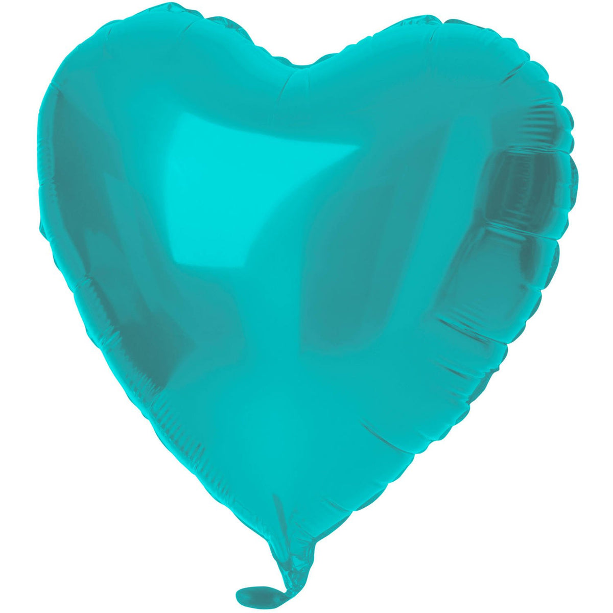 Palloncino in foil a forma di cuore 45 cm turchese opaco