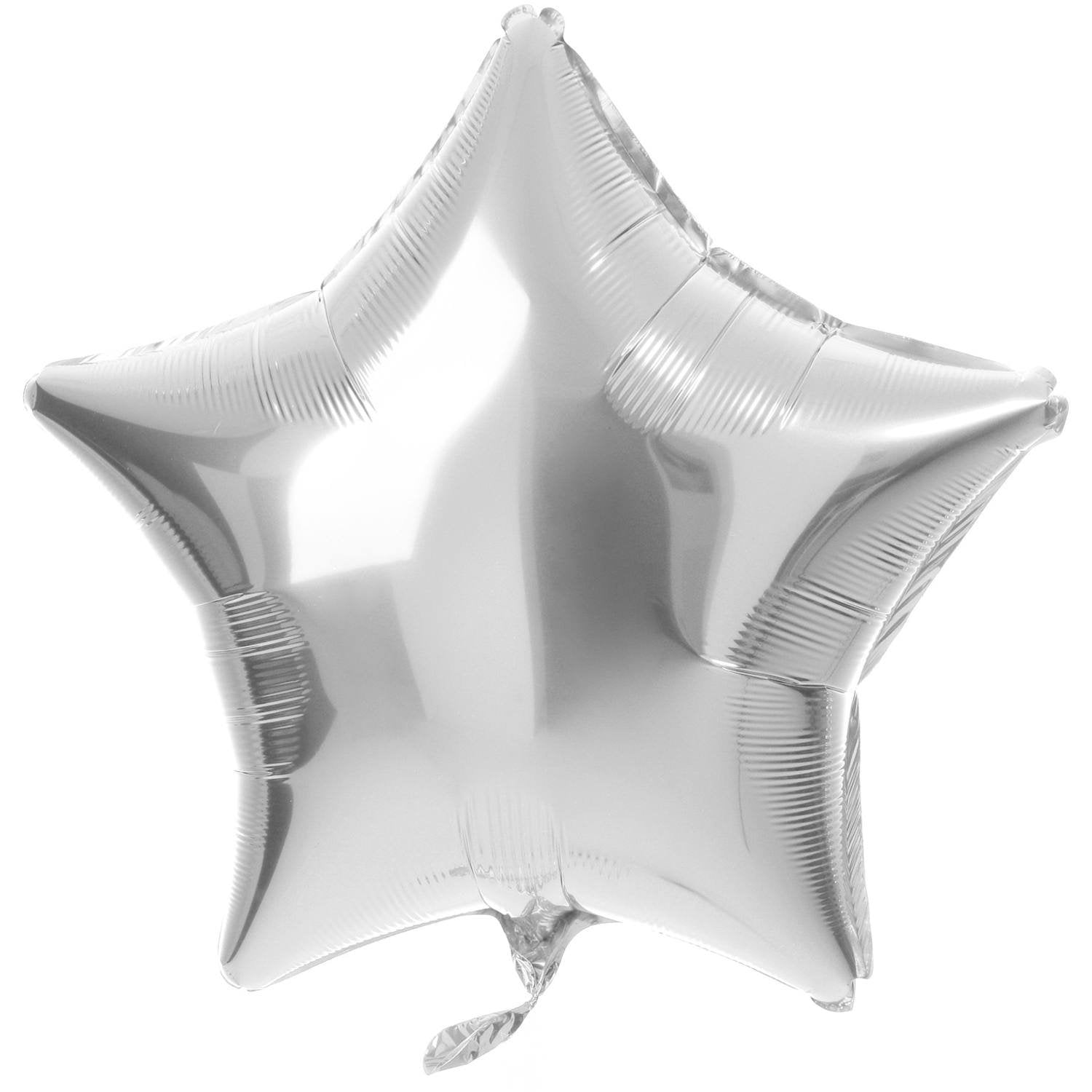 Palloncino in foil a forma di stella 48 cm argento