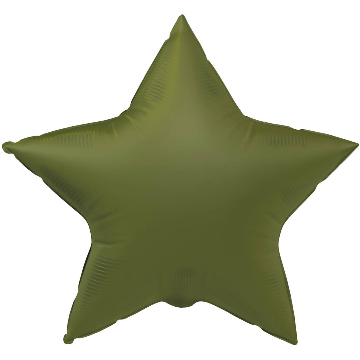 Ballon étoile en aluminium vert olive mat 45 cm