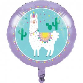 Fête de lamas en ballons aluminium