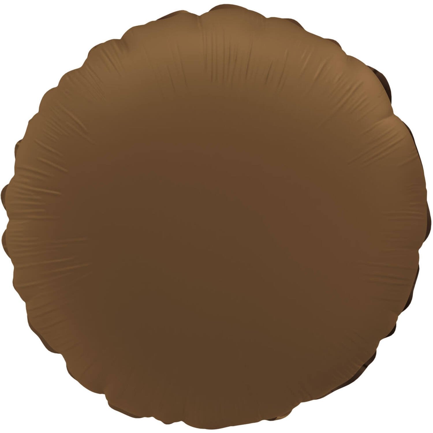 Ballon rond en aluminium marron chocolat mat 45 cm