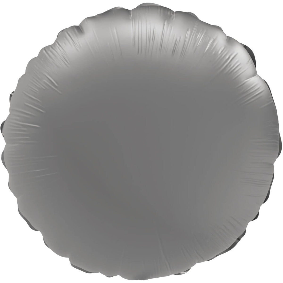 Ballon rond en aluminium satiné argenté clair de lune, 45 cm