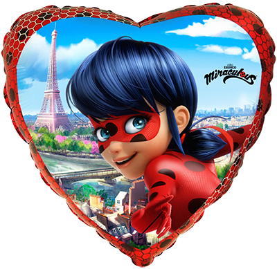 Globo Ladybug Heart 46 cm
