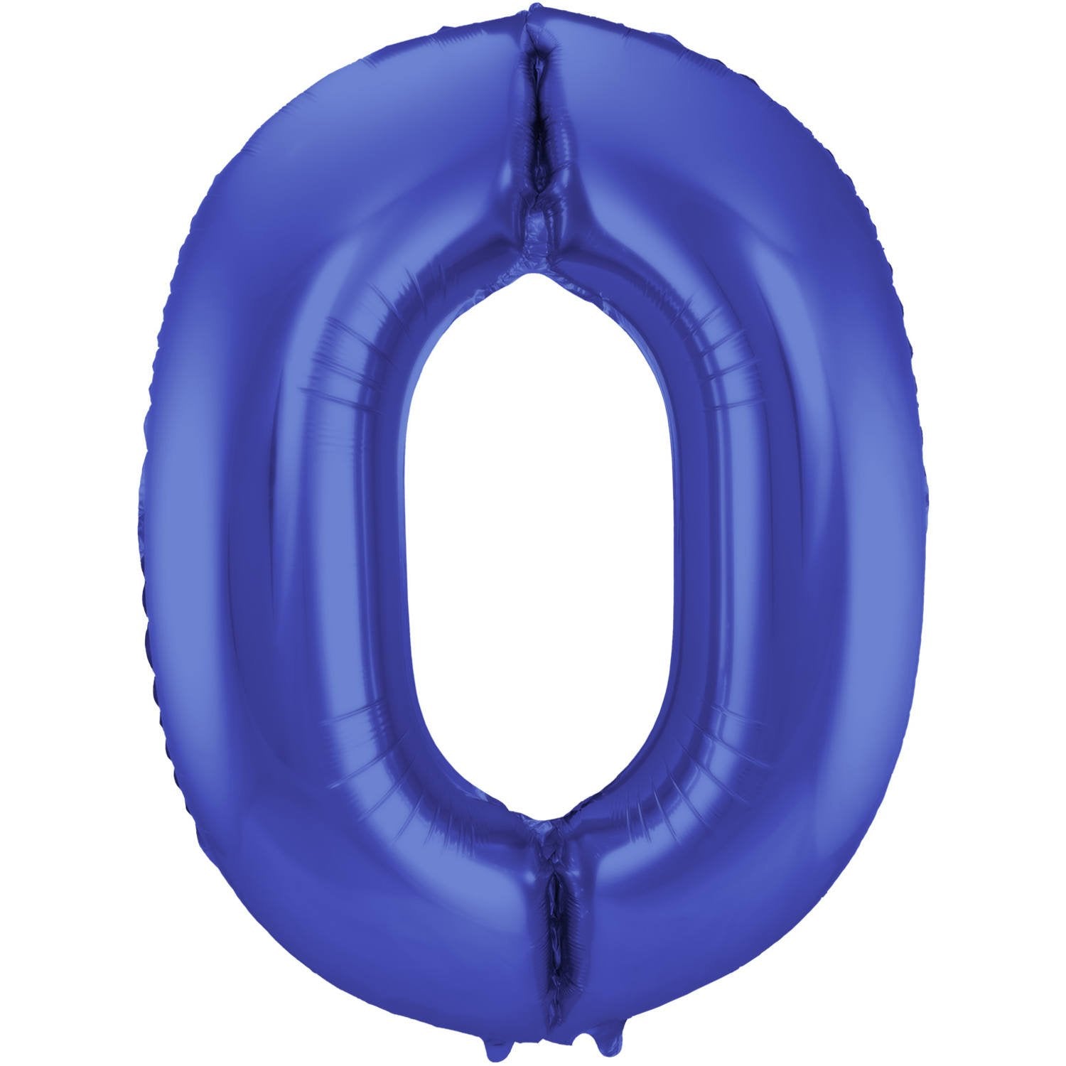 Palloncino numero 0 86 cm blu opaco