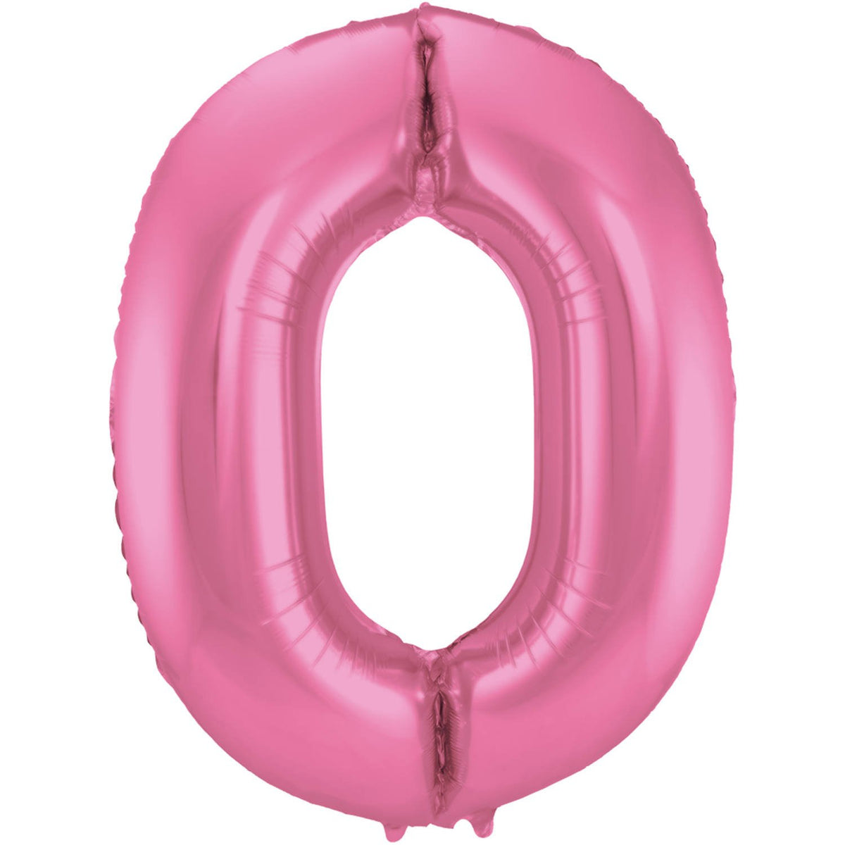 Palloncino numero 0 86 cm rosa opaco