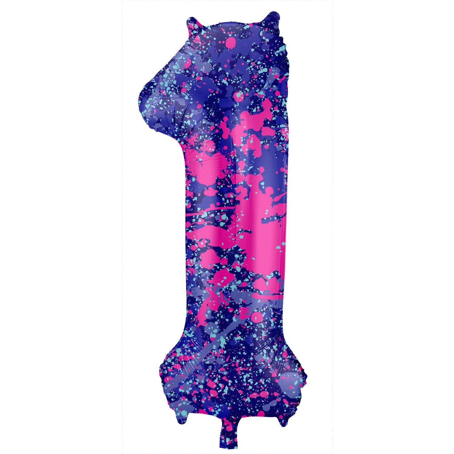 Palloncino numero 1 con spruzzi di vernice da 86 cm