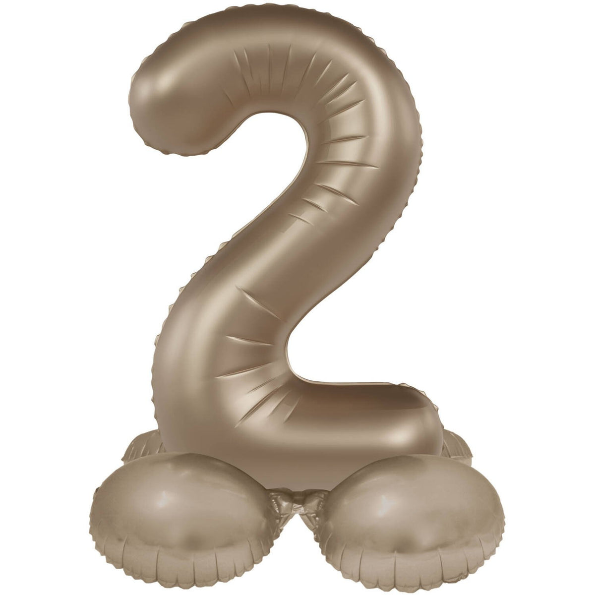 Palloncino numero 2 Starlight Gold con supporto 72 cm