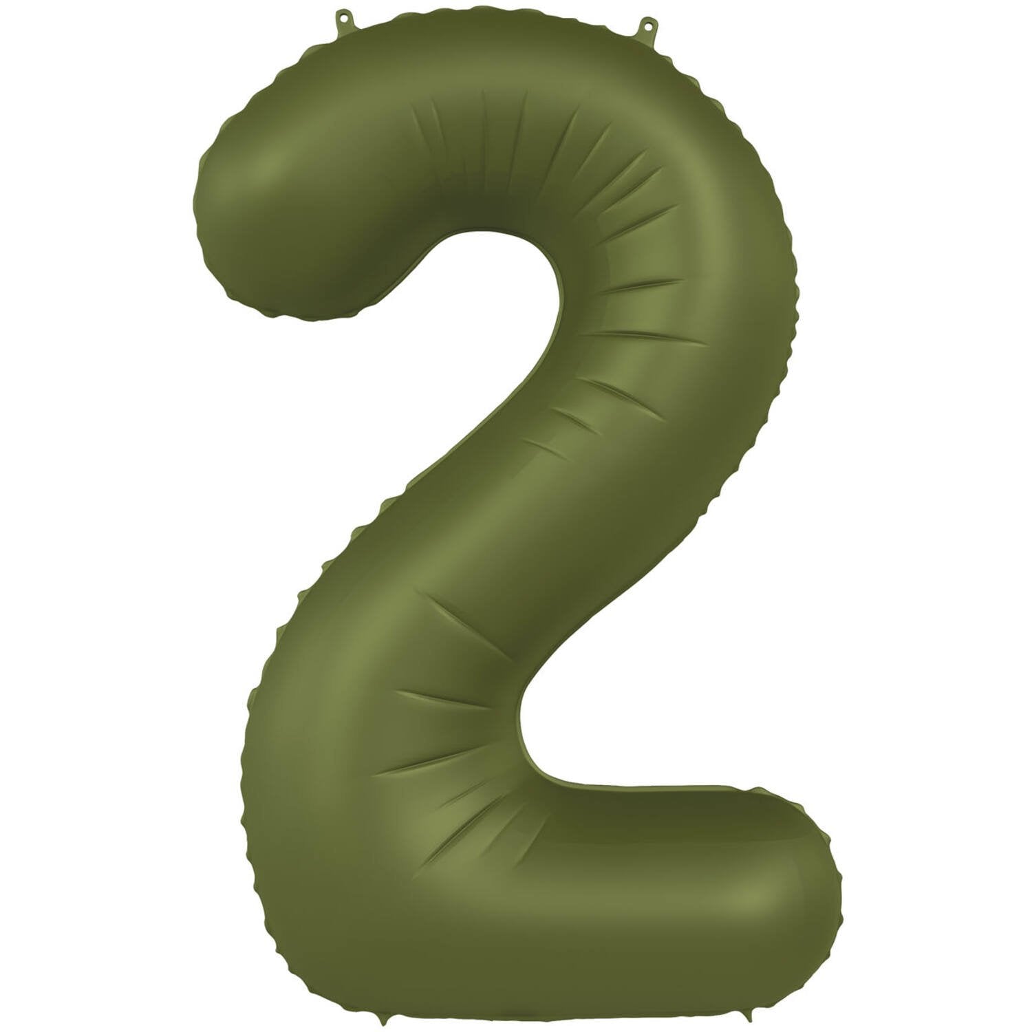 Palloncino numero 2 verde oliva ultra opaco 86 cm