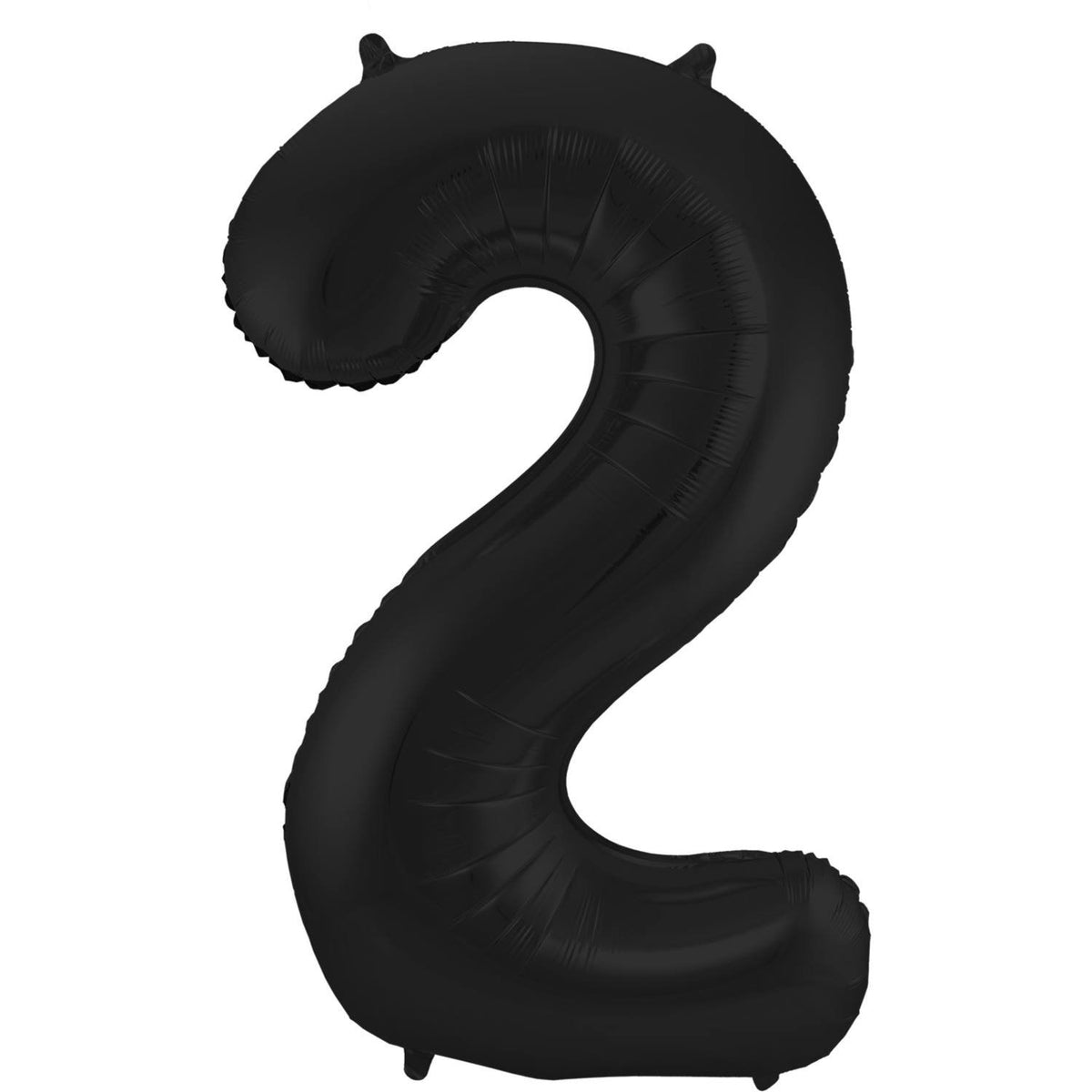 Palloncino numero 2 86 cm nero opaco