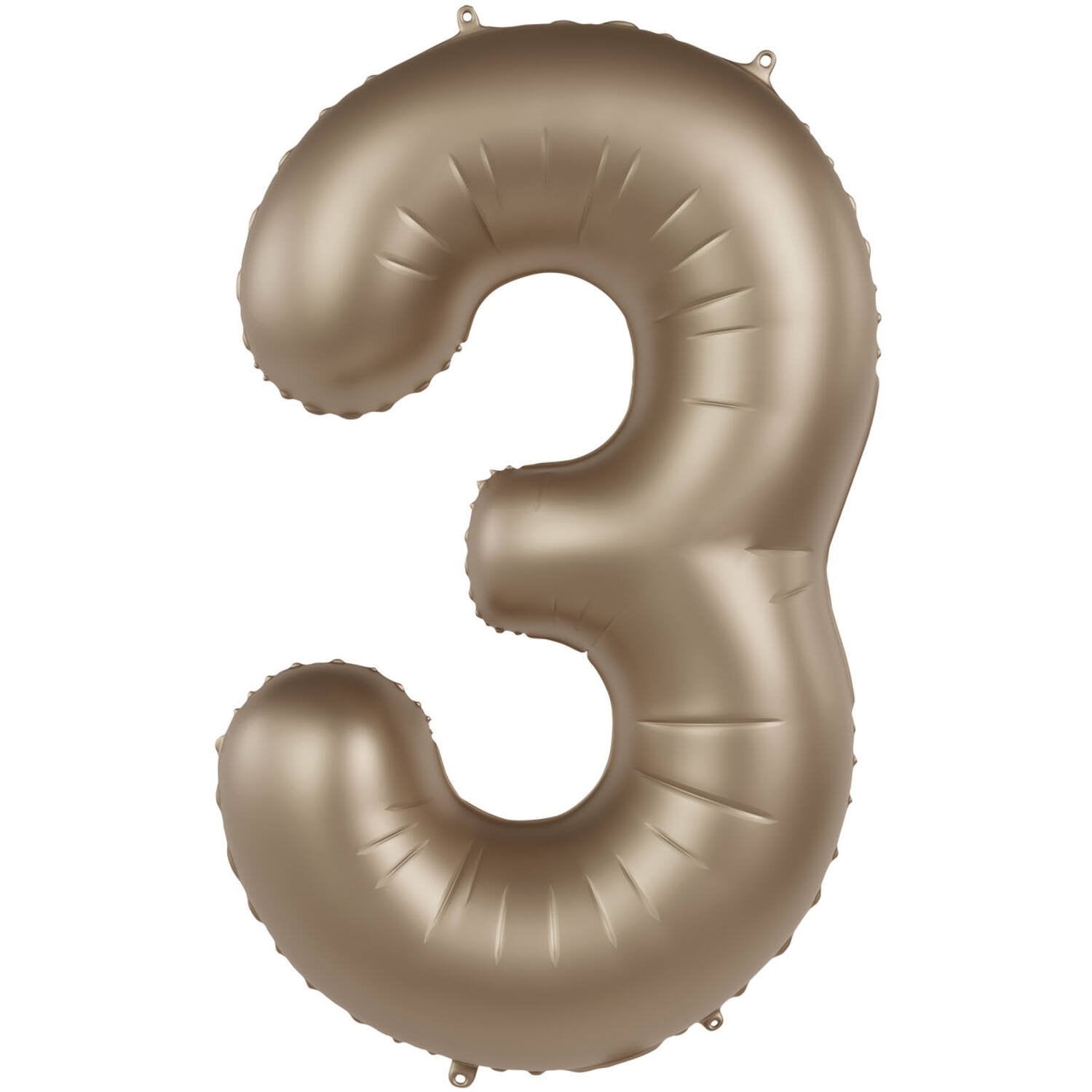 Palloncino numero 3 Starlight Gold Satin Glitter 86 cm