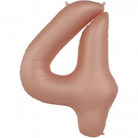 Palloncino numero 4 Vintage Rose Ultra Matte 86 cm