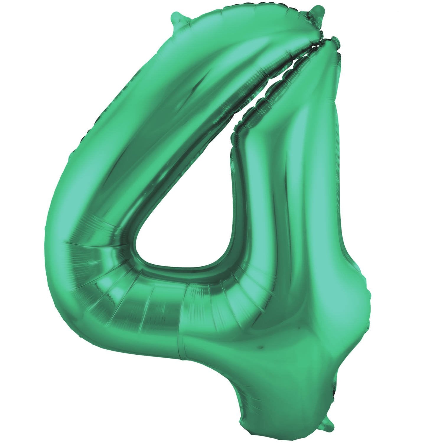 Palloncino numero 4 86 cm verde opaco