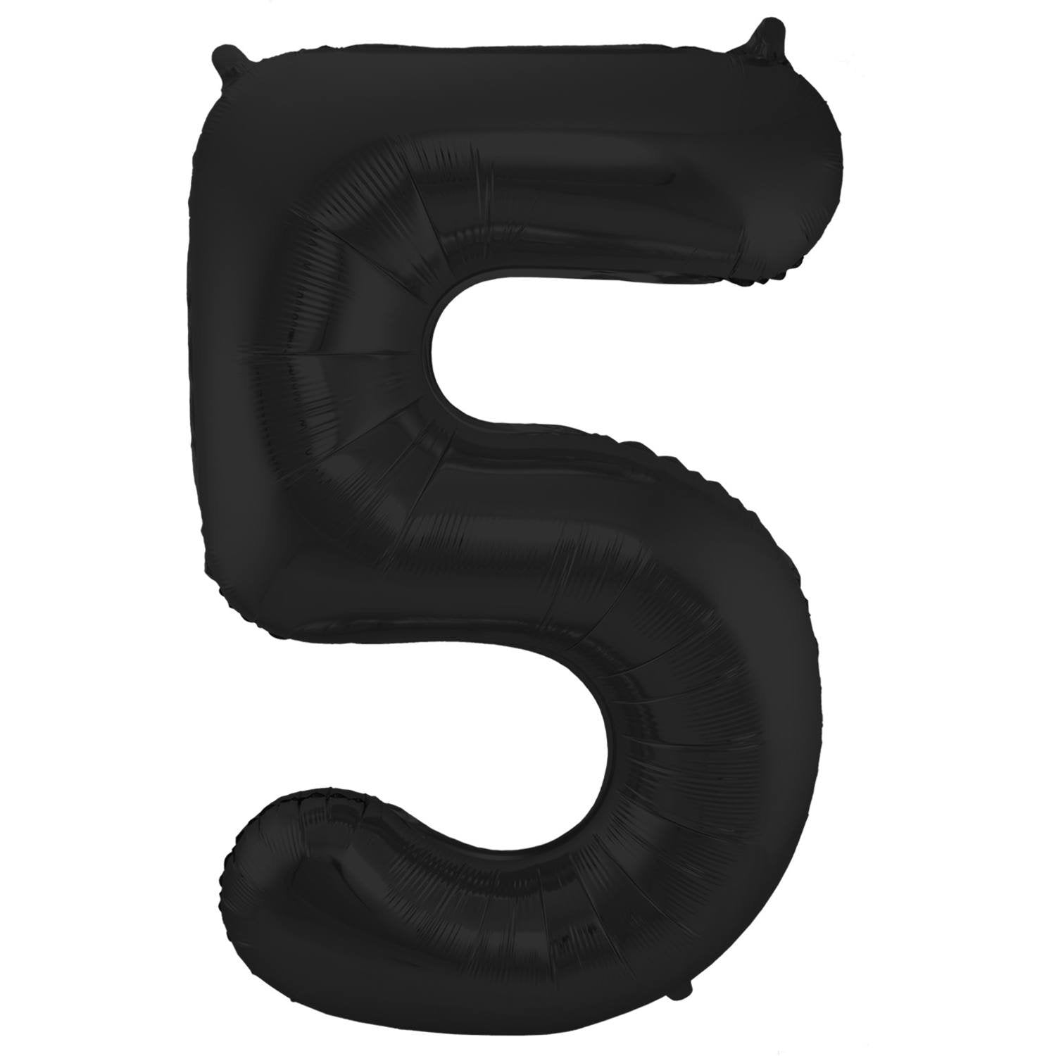 Palloncino numero 5 86 cm nero opaco